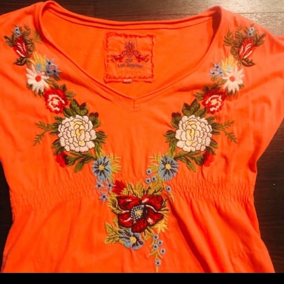 🥳HP🥳Johnny Was Orange Women's small Soft Tunic S - Picture 3 of 5